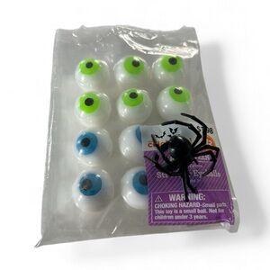 🦋 5/$25 - Halloween Goody Bag Party Favors: Sticky Stretchy Eyeballs/Spider Ring